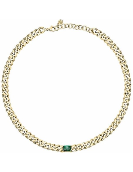 Chiara Ferragni Bossy Chain Halskette mit grünem Zirkon J19AUW30