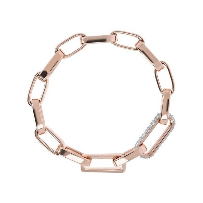 Bronzallure pavè bracelet and forced chain WSBZ01871