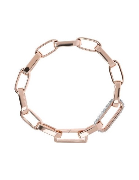 Bronzallure pavè bracelet and forced chain WSBZ01871