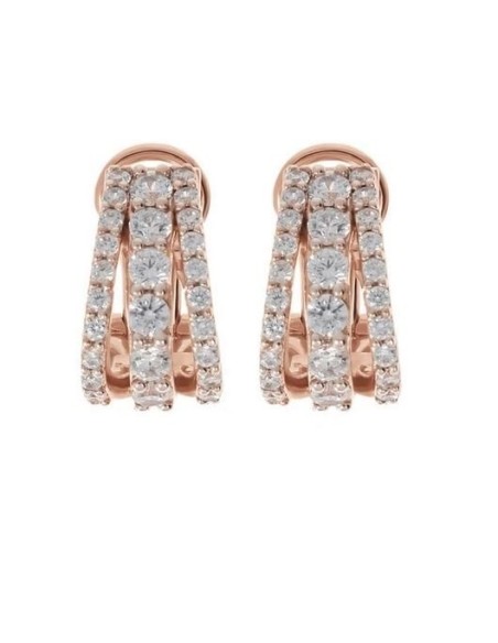 Bronzallure rosè earrings with white zircons WSBZ01981 W
