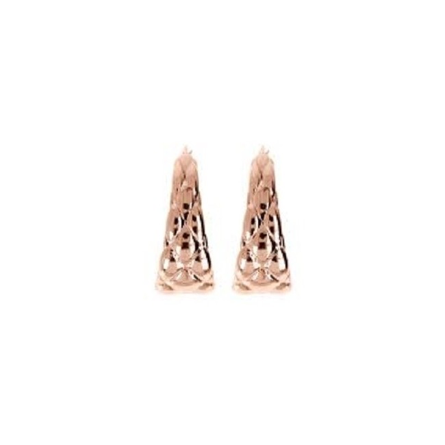 Bronzallure small circle earrings with diamonds WSBZ01989 R
