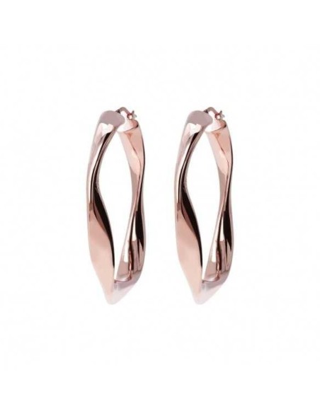 Bronzallure Torchon rosè hoop earrings WSBZ00994 R