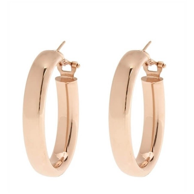 Orecchini Bronzallure a cerchio ovali piccoli rosè WSBZ00377 B