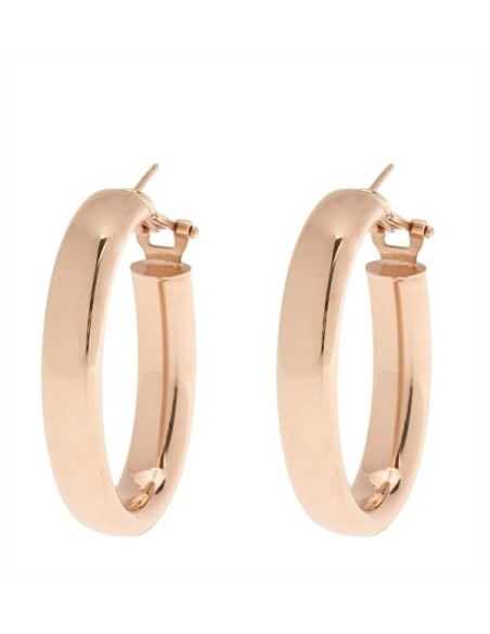 Bronzallure small oval pink hoop earrings WSBZ00377 B