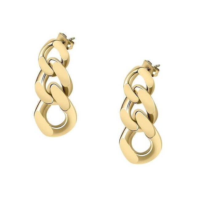 Chiara Ferragni Bossy Chain Ohrringe mit goldener Kette J19AUW12