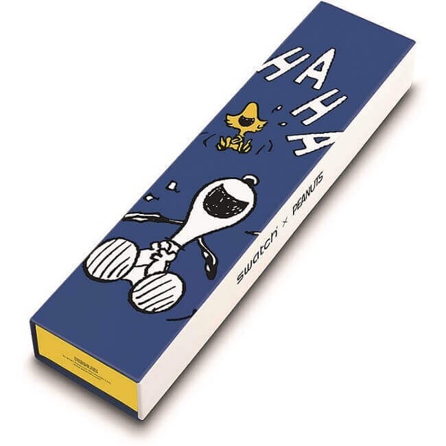Swatch Peanuts Hee Hee Hee blaue Uhr SO29Z106