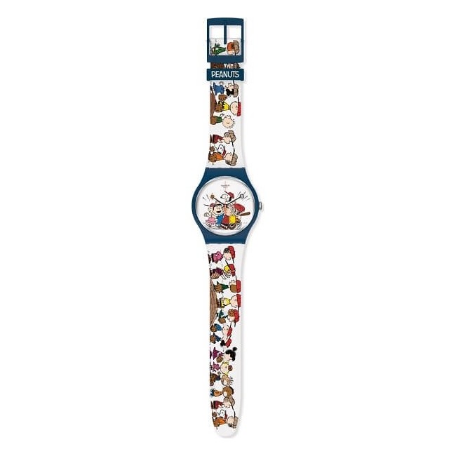 Orologio Swatch Peanuts First Base bianco SO29Z107