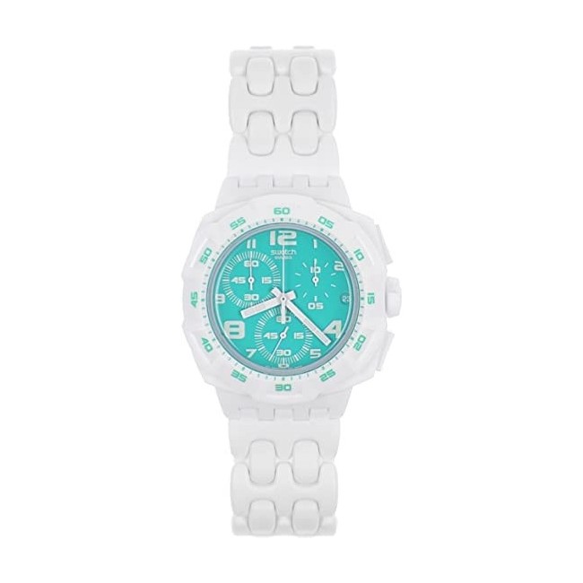 Orologio Swatch Chrono Ocean Purity Bianco SUIW403