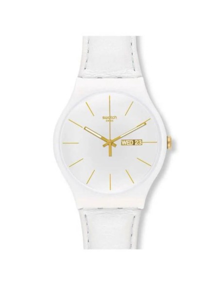 Swatch New Gent White Character watch in white leather SUOW703