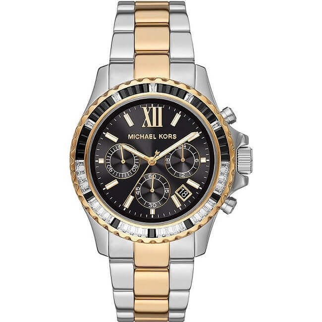 Orologio Michael Kors Everest Chrono nero e dorato - MK7209