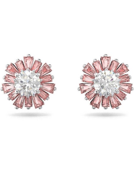 Pink and white Swarovski Sunshine earrings - 5642962