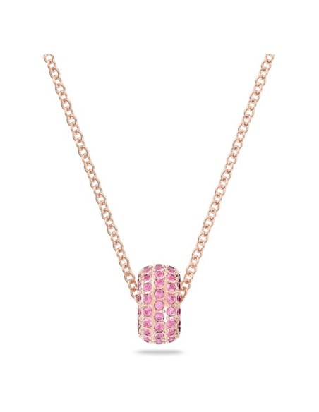Swarovski Stone Rosé-Halskette mit rosa Kreis - 5642887