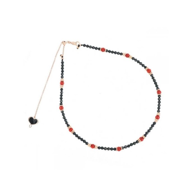 Maman et Sophie rosé necklace with Spinel and Carnelian GHISF2SPCO
