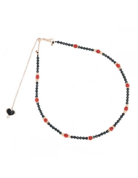 Collana Maman et Sophie rosè con Spinello e Corniola GHISF2SPCO