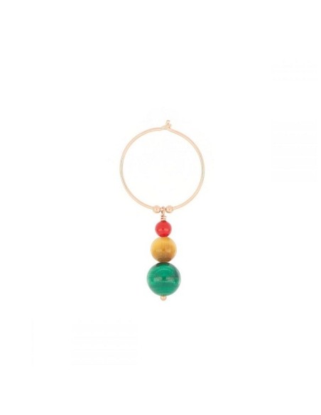 Single earring Maman et Sophie Three colored Planets
