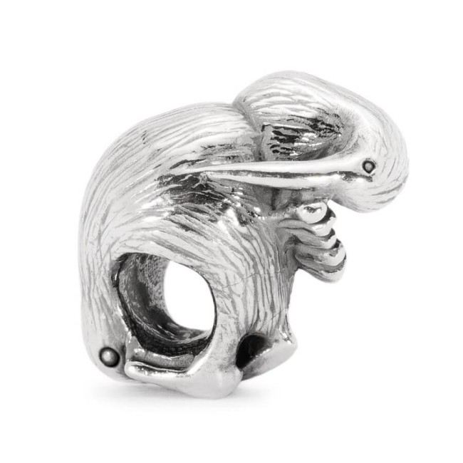 Trollbeads Kiwi Bird in silver -TAGBE40014