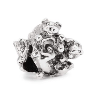 Trollbeads Puppy Family in silver -TAGBE30026