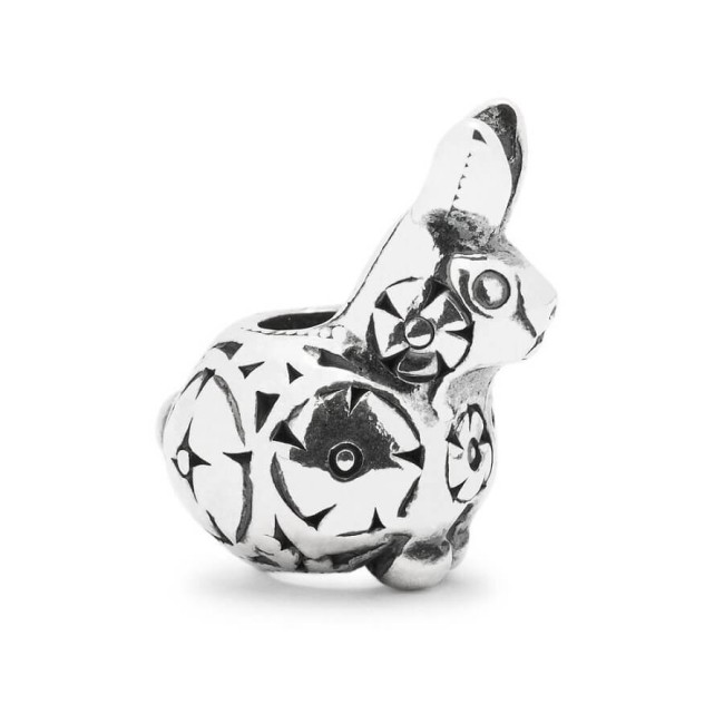 Trollbeads Süßer Hase in Silber -TAGBE30036