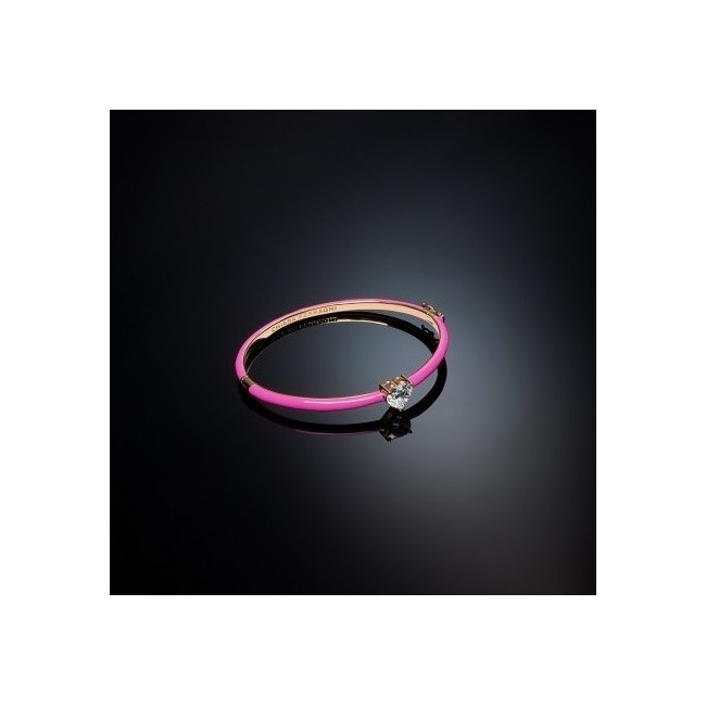 Pink bangle Chiara Ferragni Love Parade white heart J19AVI27