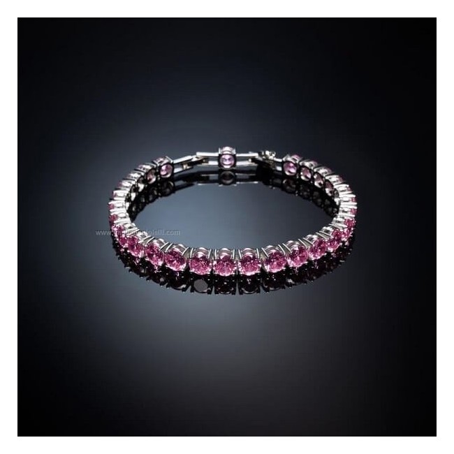 Chiara Ferragni Klassisches Armband mit rosa Zirkonen J19AVJ01