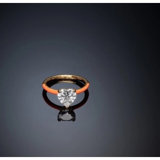 Love Parade orange Chiara Ferragni ring with heart J19AVI36