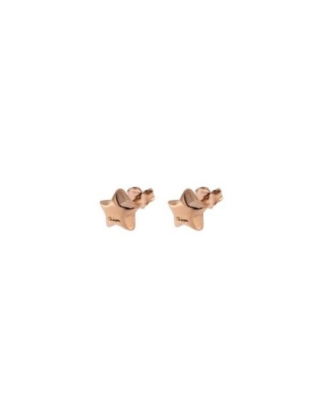 Rue Des Mille Earrings with star in Rosé Silver - OREF 01 STE