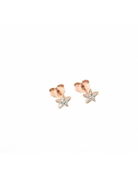 Rue Des Mille Earrings with star and zircons ORZ-W-LOB-MIC-STE