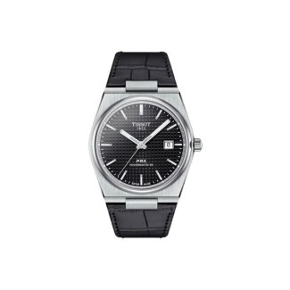 Tissot Prx Powermatic80 Uhr schwarzes Leder - T1374071605100