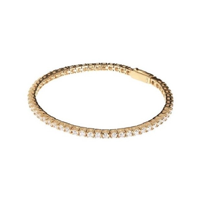 Bracciale tennis Bronzallure dorato con zioconi  WSBZ01240YWY