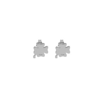 Rue Des Mille Silver Four-leaf Clover Earrings OR-LOBO-QUADR-RH