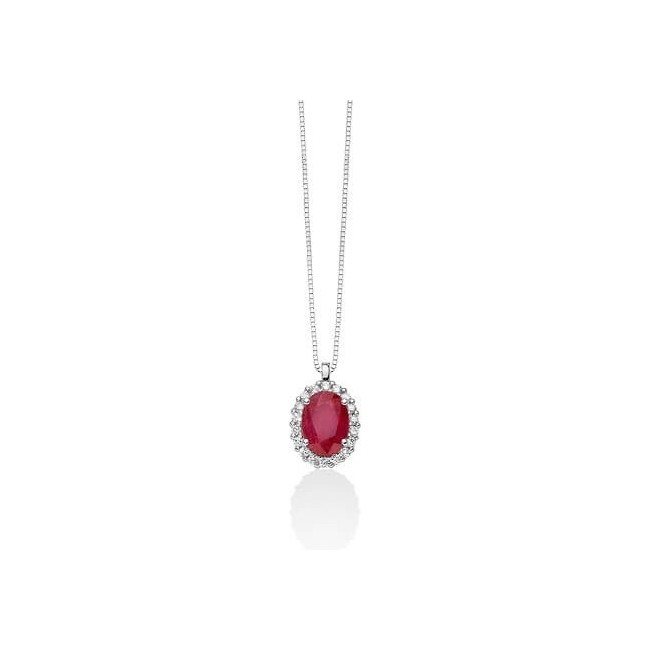 Miluna Necklace with Natural Ruby and Diamonds - CLD4102