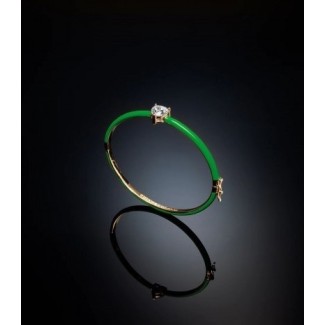 Bangle Love Parade medium green Chiara Ferragni and heart J19AVI31