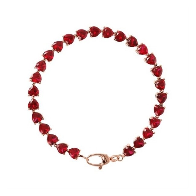 Bronzallure Tennisarmband rote Herzen WSBZ02023.RED-LG