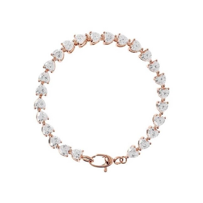 Bracciale Bronzallure Tennis bianco con cuori WSBZ02023.W-LG