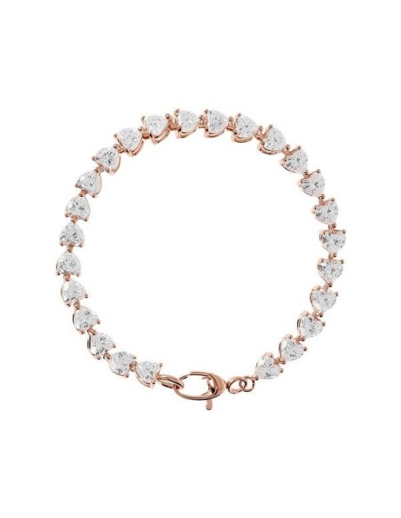 Bronzallure Tennis bracelet white with hearts WSBZ02023.W-LG