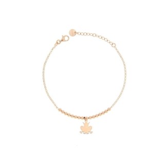 Rue Des Mille Rosé Halskette, Frosch mit Krone - GR-150G PL RAN