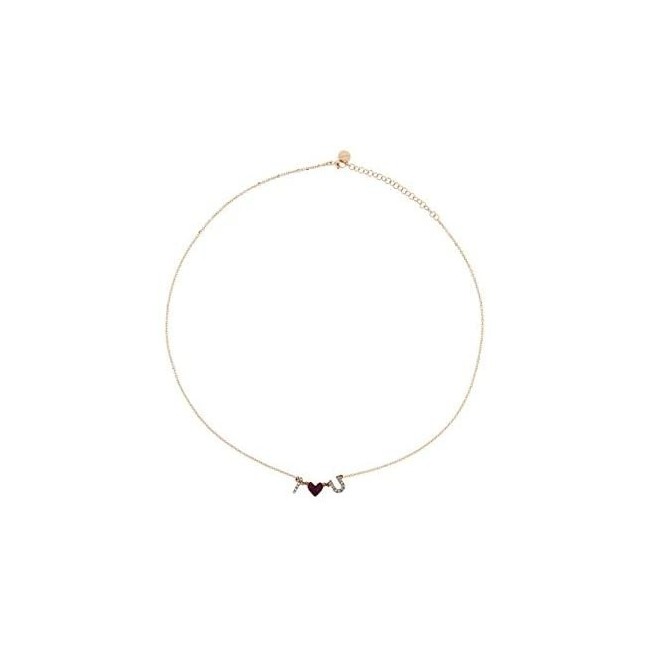 Rue Des Mille I Love You choker necklace with GRZ F1 cubic zirconia