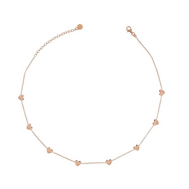 Rue Des Mille Collana girocollo con otto cuori rosè GRCAT8CUOAU