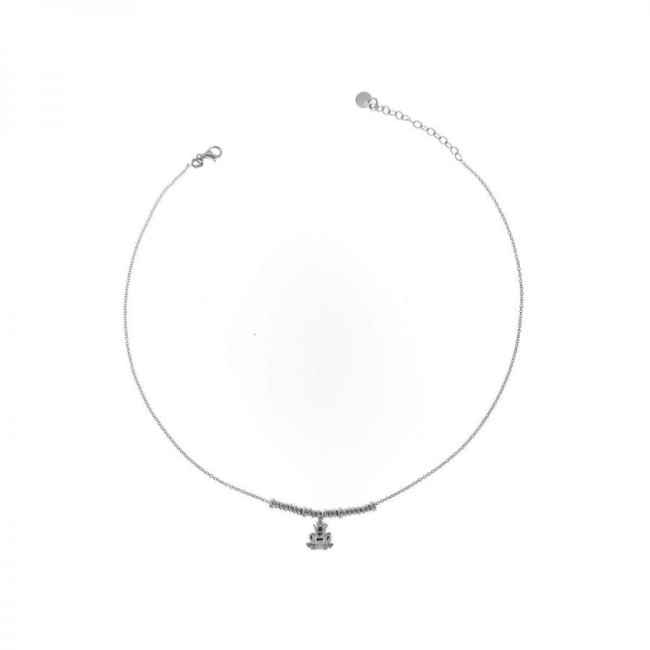 Rue Des Mille Halskette mit Frosch mit Krone - GR-150G PL RAN R