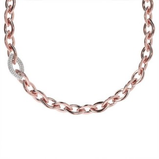 Choker-Halskette mit Bronzeallure-Pavé-Kette WSBZ01111.WR