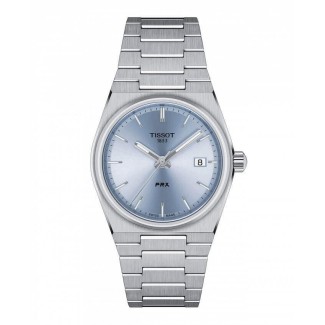 Orologio Tissot PRX 35mm automatico azzurro T1372101135100