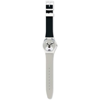 Swatch Herrenuhr Schnautzi grau und schwarz - GW210