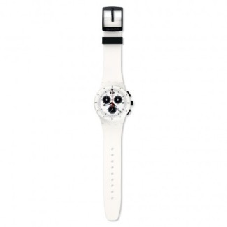 Orologio Swatch Chrono Plastic Why Again bianco - SUSW406