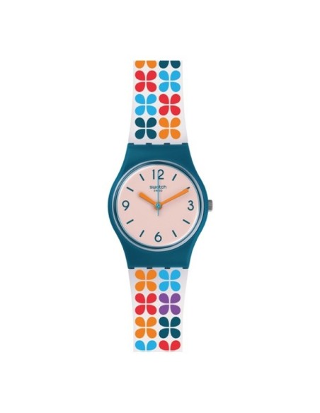 Swatch Paseo de Gracia Lady watch with colorful flowers LN151
