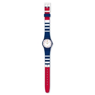 Swatch Matelot blaue und rote Damenuhren – LN149