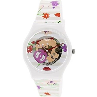 Orologio Swatch Blossoming Love bainco a fiori Gent - GZ290
