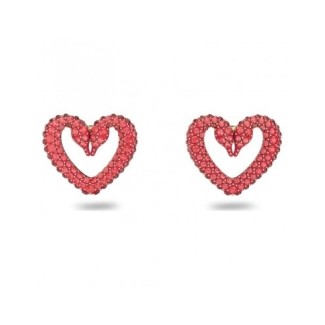 Swarovski earrings A golden red heart - 5634812