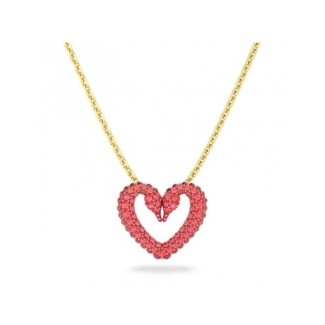 Collana Swarovski Una dorato Cuore rosso - 5634723