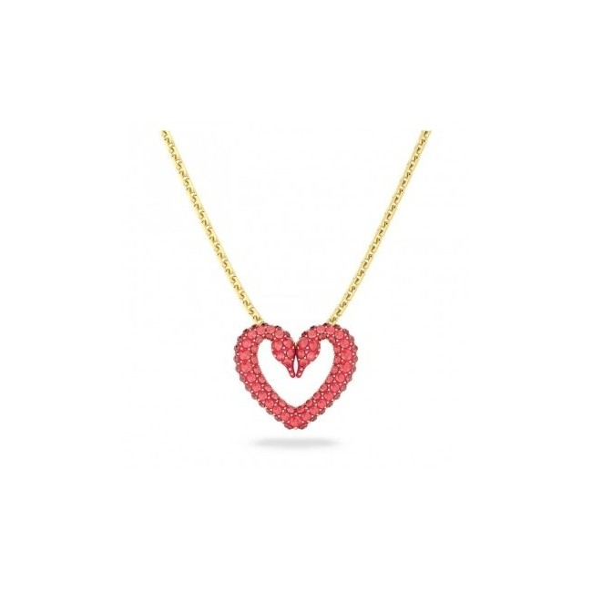 Swarovski necklace A golden red heart - 5634723