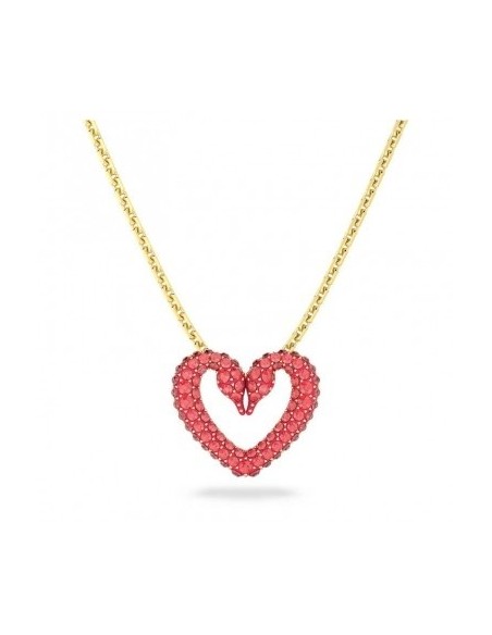 Collana Swarovski Una dorato Cuore rosso - 5634723